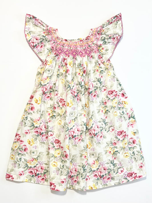 Floral smocked dress - Size 2