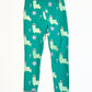 Green llama leggings - Size 5