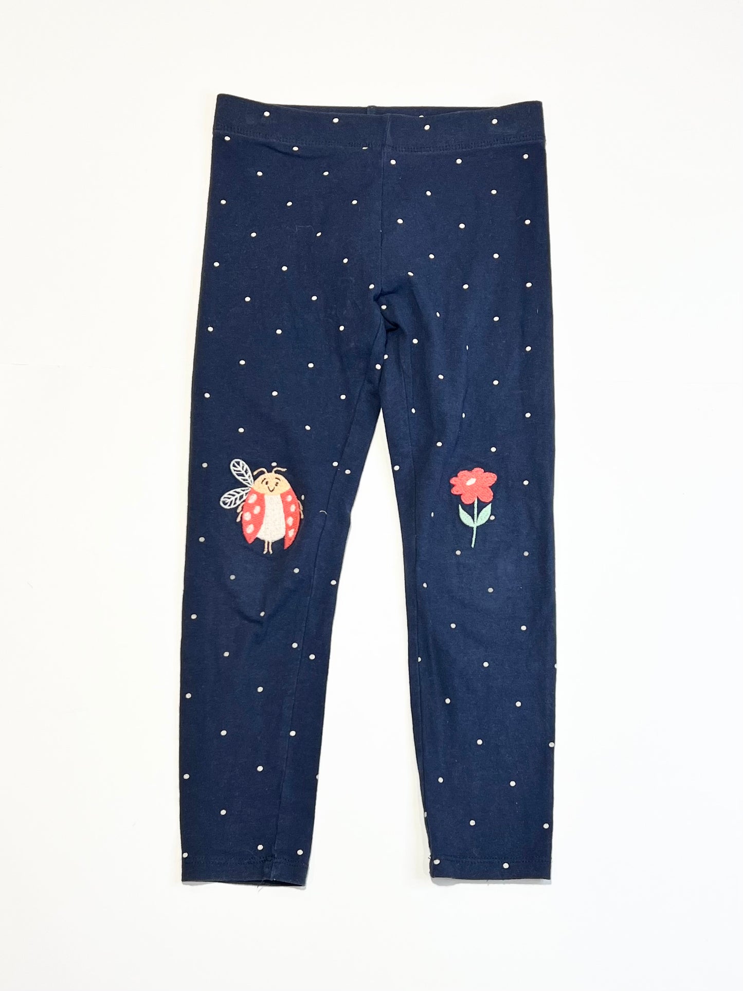 Spotty knee patch leggings - Size 5