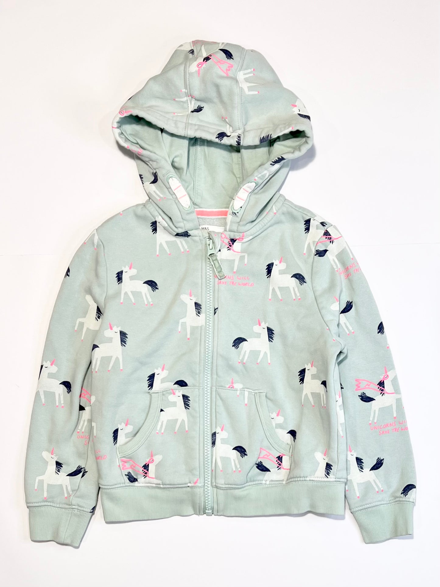 Unicorns zip hoodie - Size 5-6