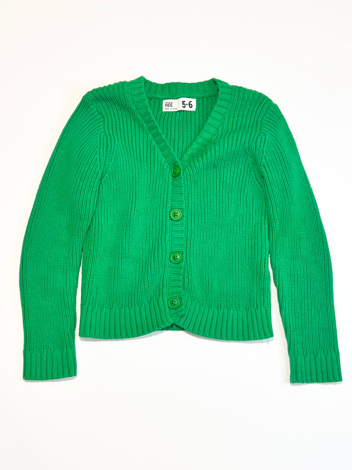 Green cardigan - Size 5-6
