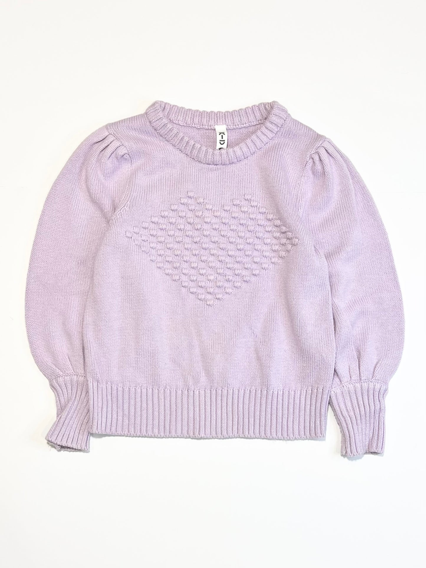 Pompom heart knit jumper - Size 5