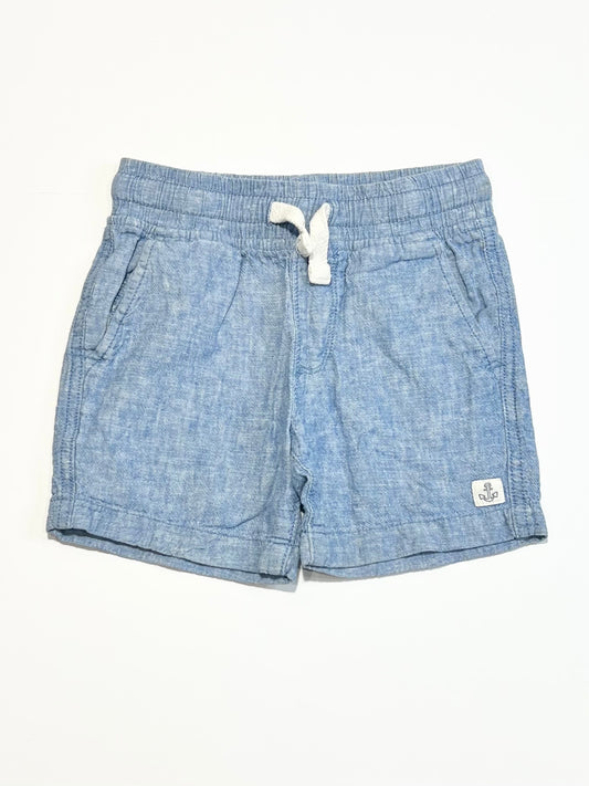 Blue woven shorts - Size 3