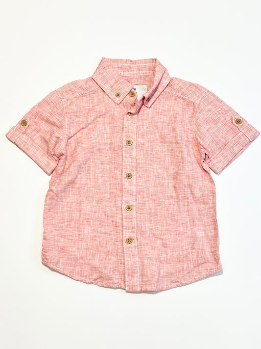 Red textured shirt - Size 3