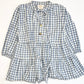 Blue gingham cotton dress - Size 5-6