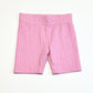 Pink ribbed bike shorts - Size 5