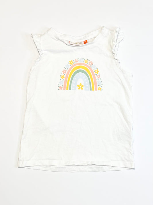 Rainbow ruffle tank - Size 5