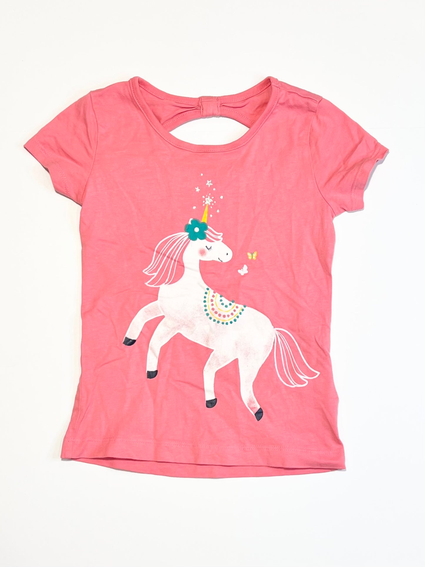 Pink unicorn tee - Size 5