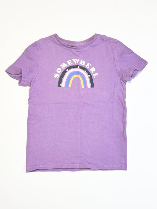 Purple rainbow tee - Size 5