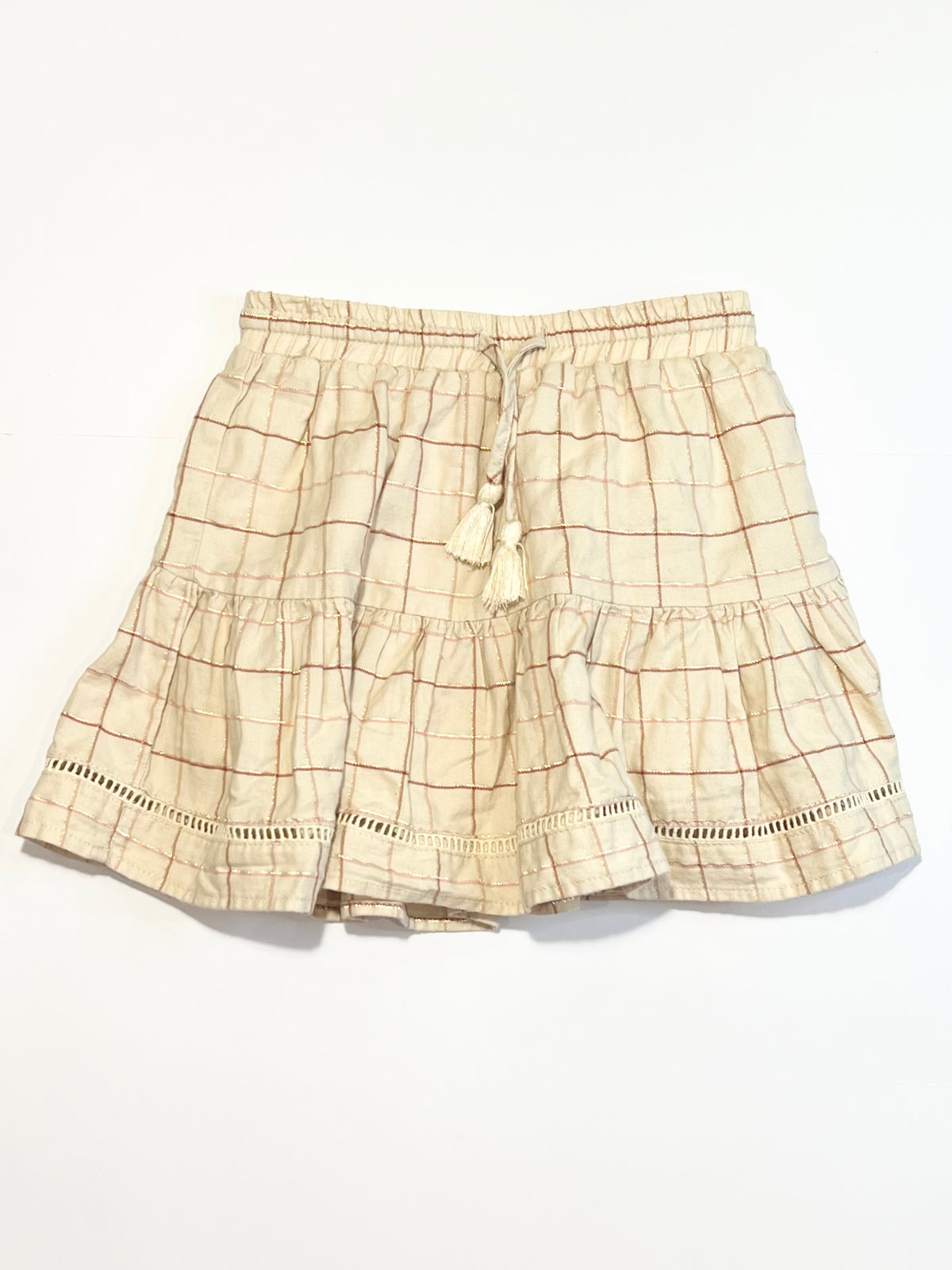 Checkered woven skirt - Size 3