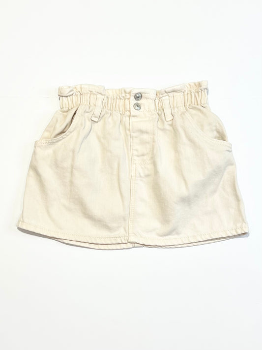Cream denim skirt - Size 3-4