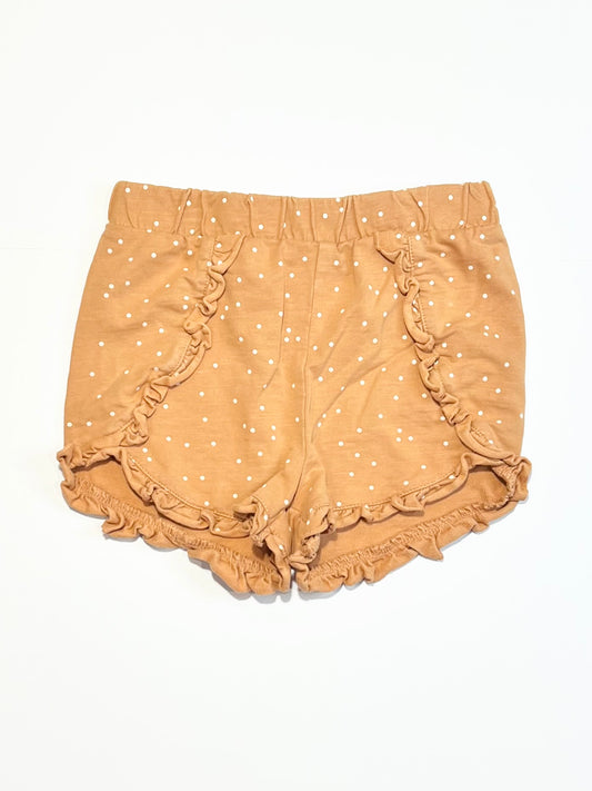 Brown ruffle shorts - Size 3