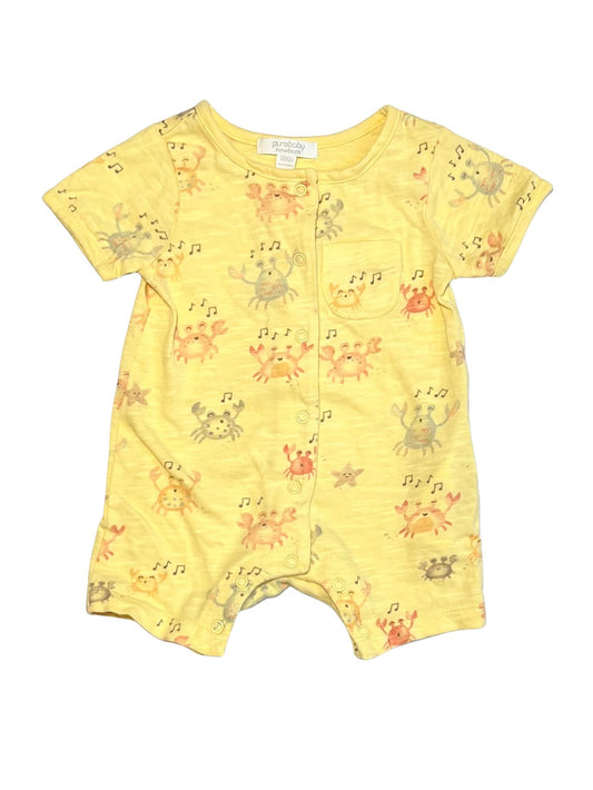 Yellow crabs romper - Size 0000