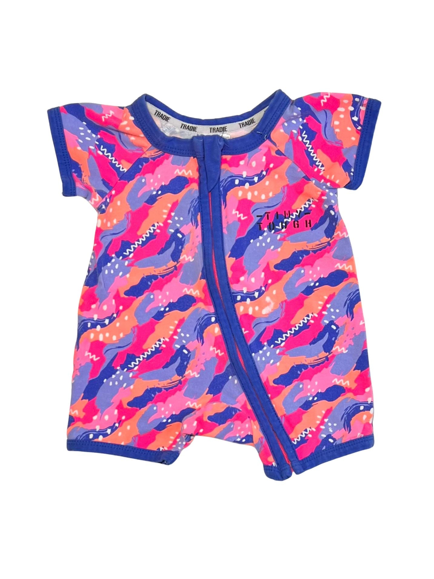 Splotchy zip romper - Size 0000