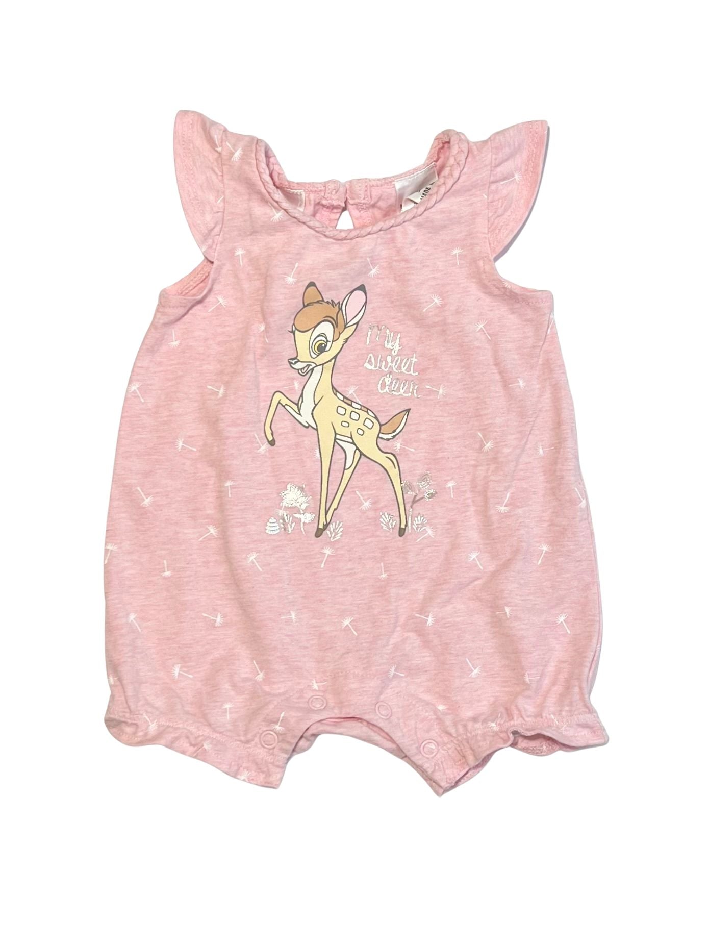 Pink Bambi romper - Size 0000