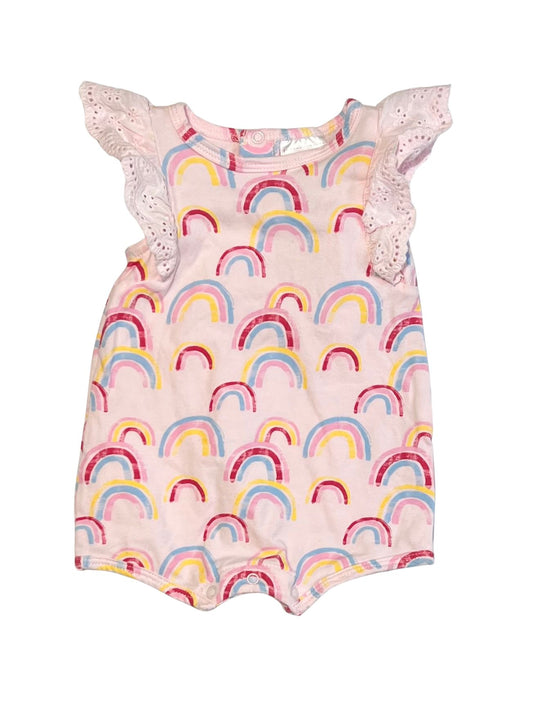 Rainbows  jersey romper - Size 0000