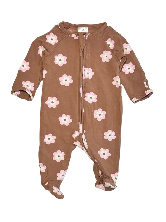 Floral zip onesie - Size 0000