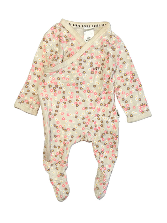 Bamboo floral zip onesie - Size 00000