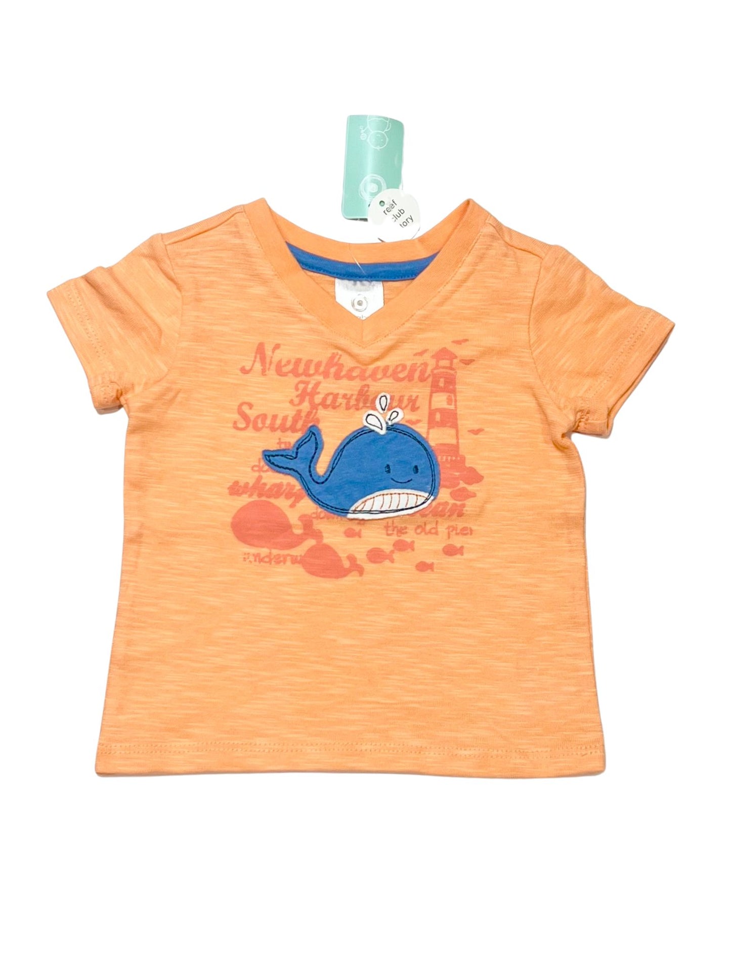 Orange whale tee brand new - Size 00