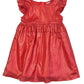 Red shimmer ruffle dress - Size 3