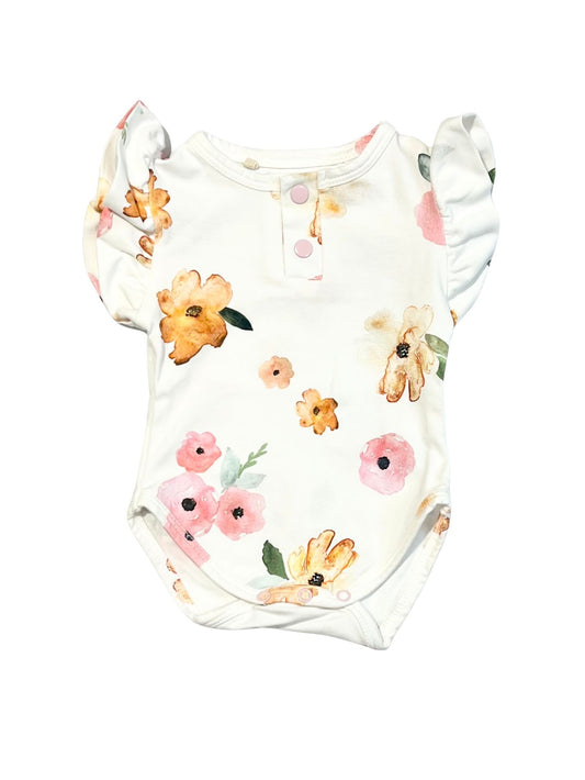 Floral frill bodysuit - Size 0000