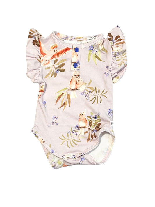 Birds frill bodysuit - Size 0000