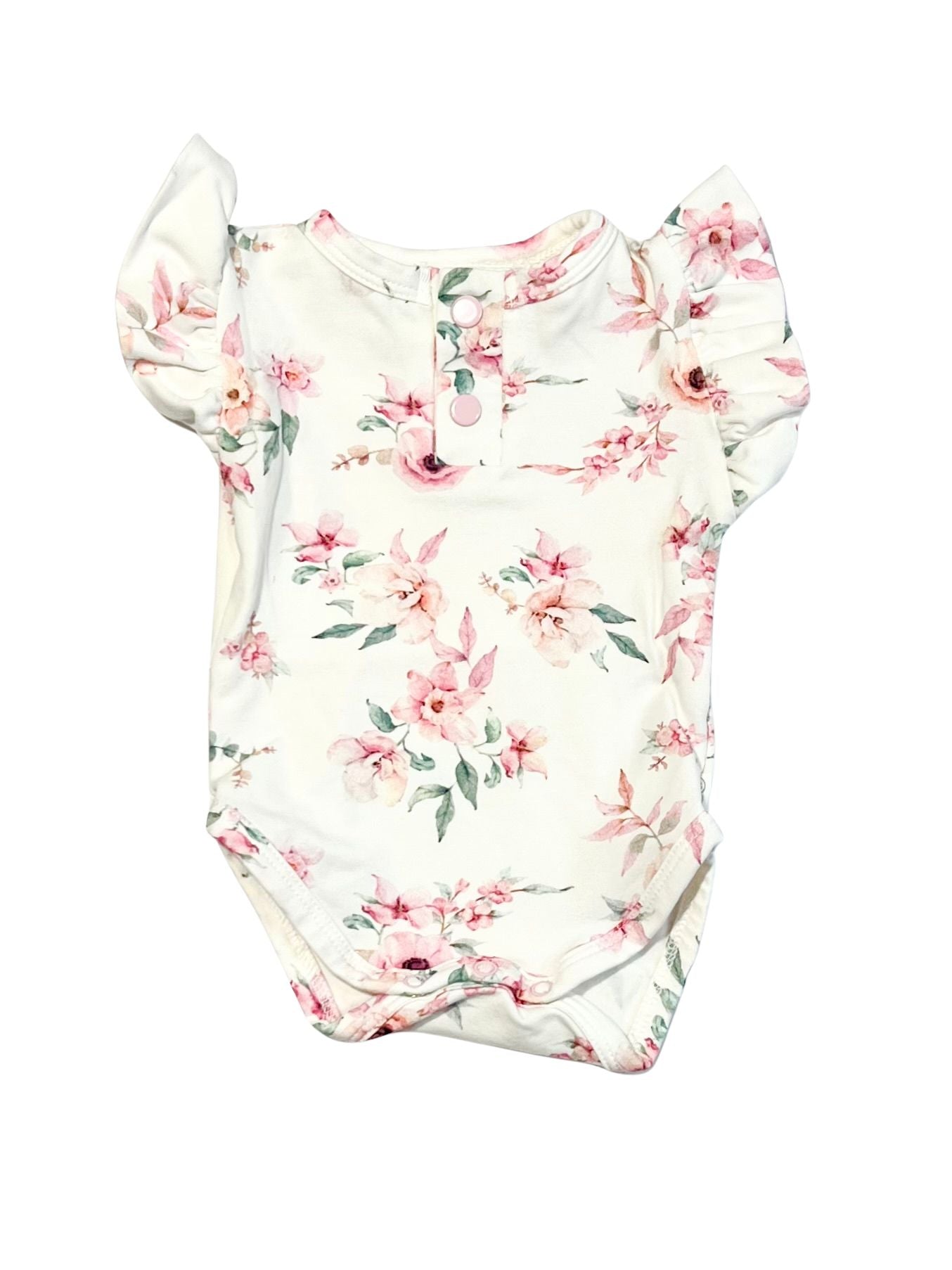 Floral frill bodysuit - Size 0000