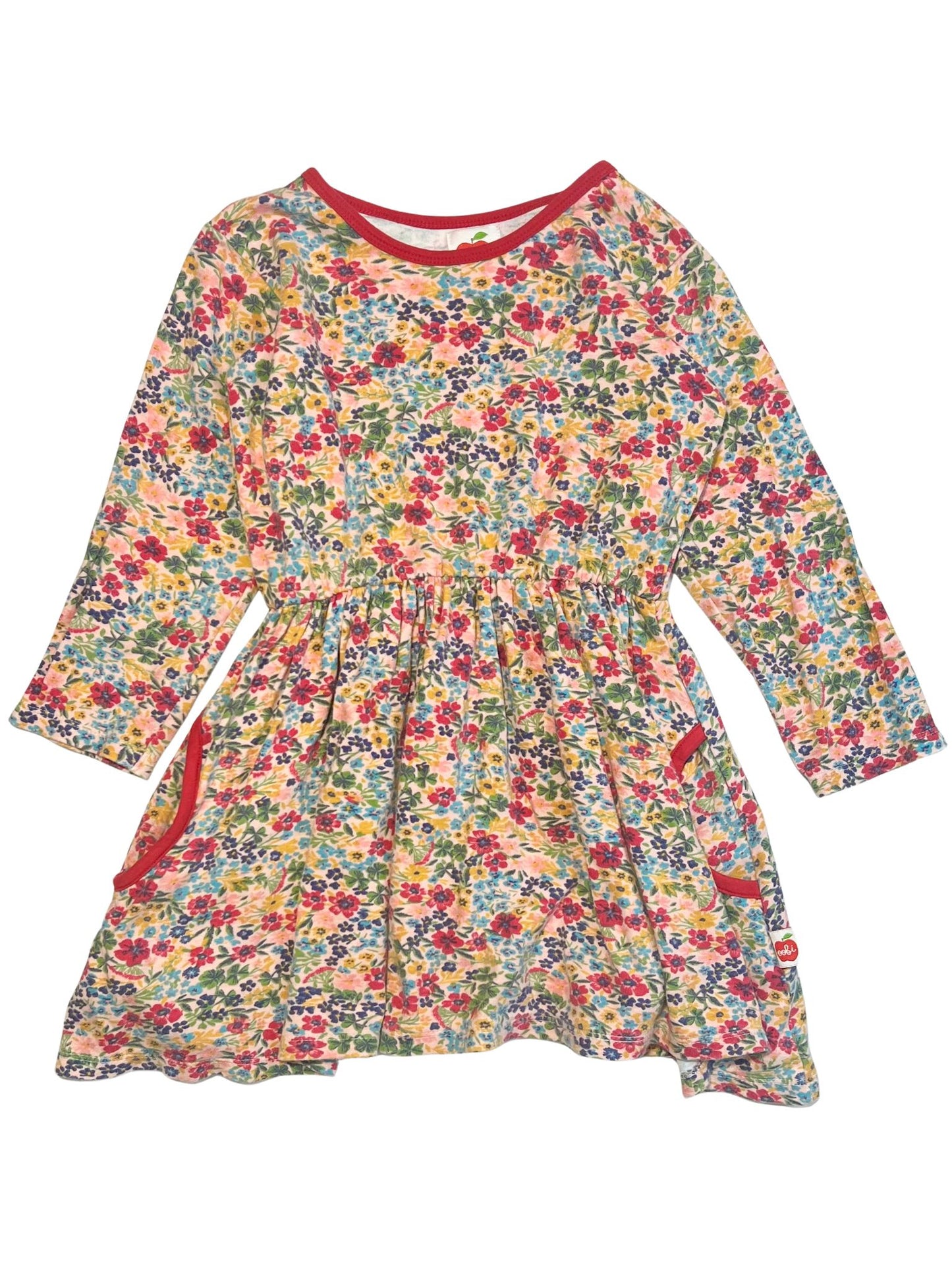 Floral jersey dres - Size 4