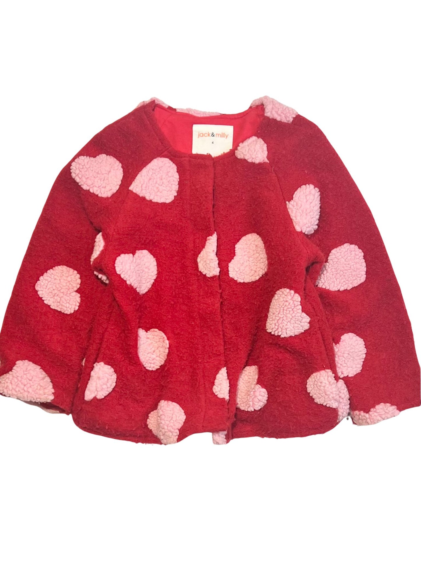 Fleece hearts jacket - Size 4