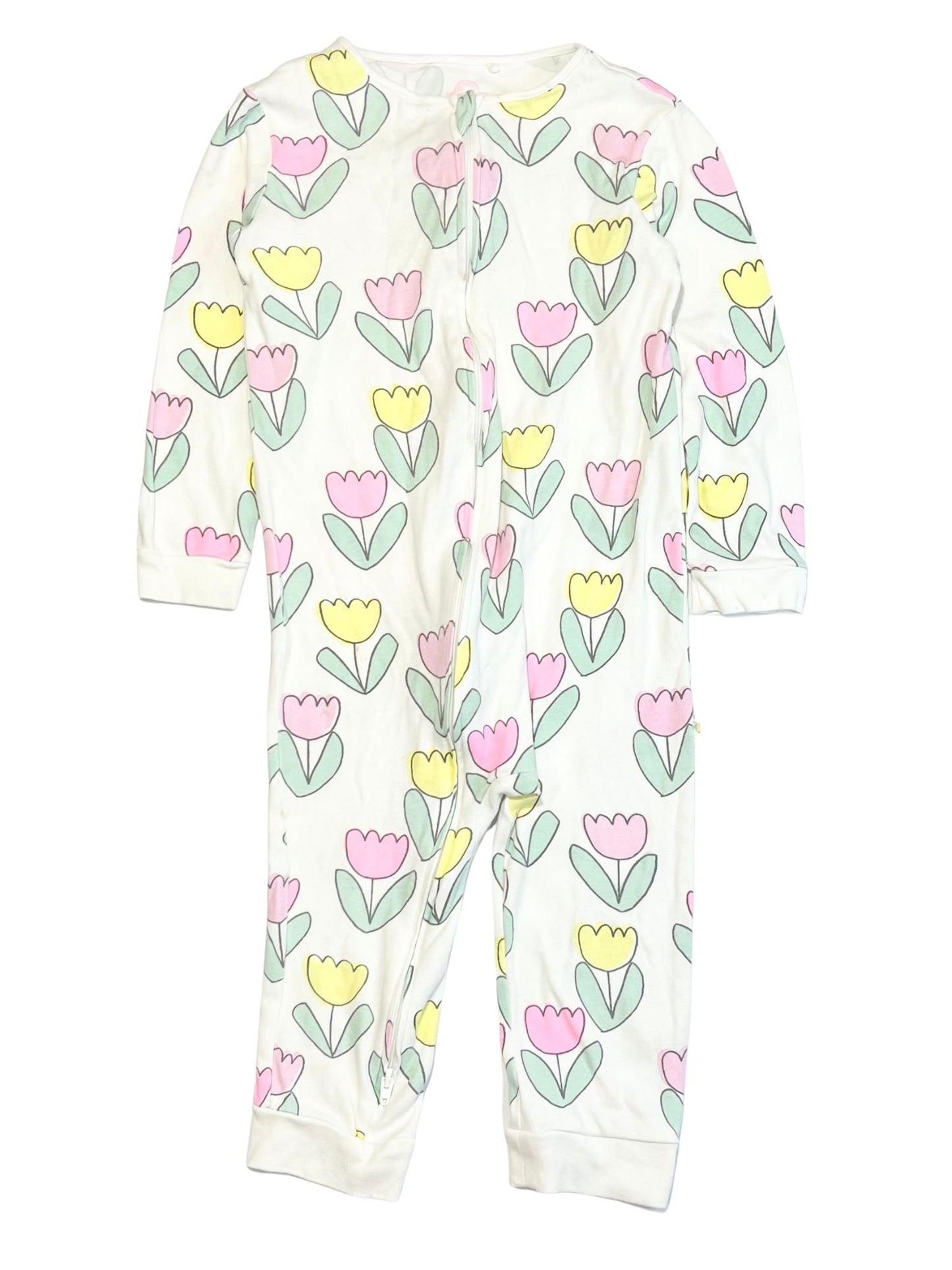 Floral zip onesie - Size 2-3