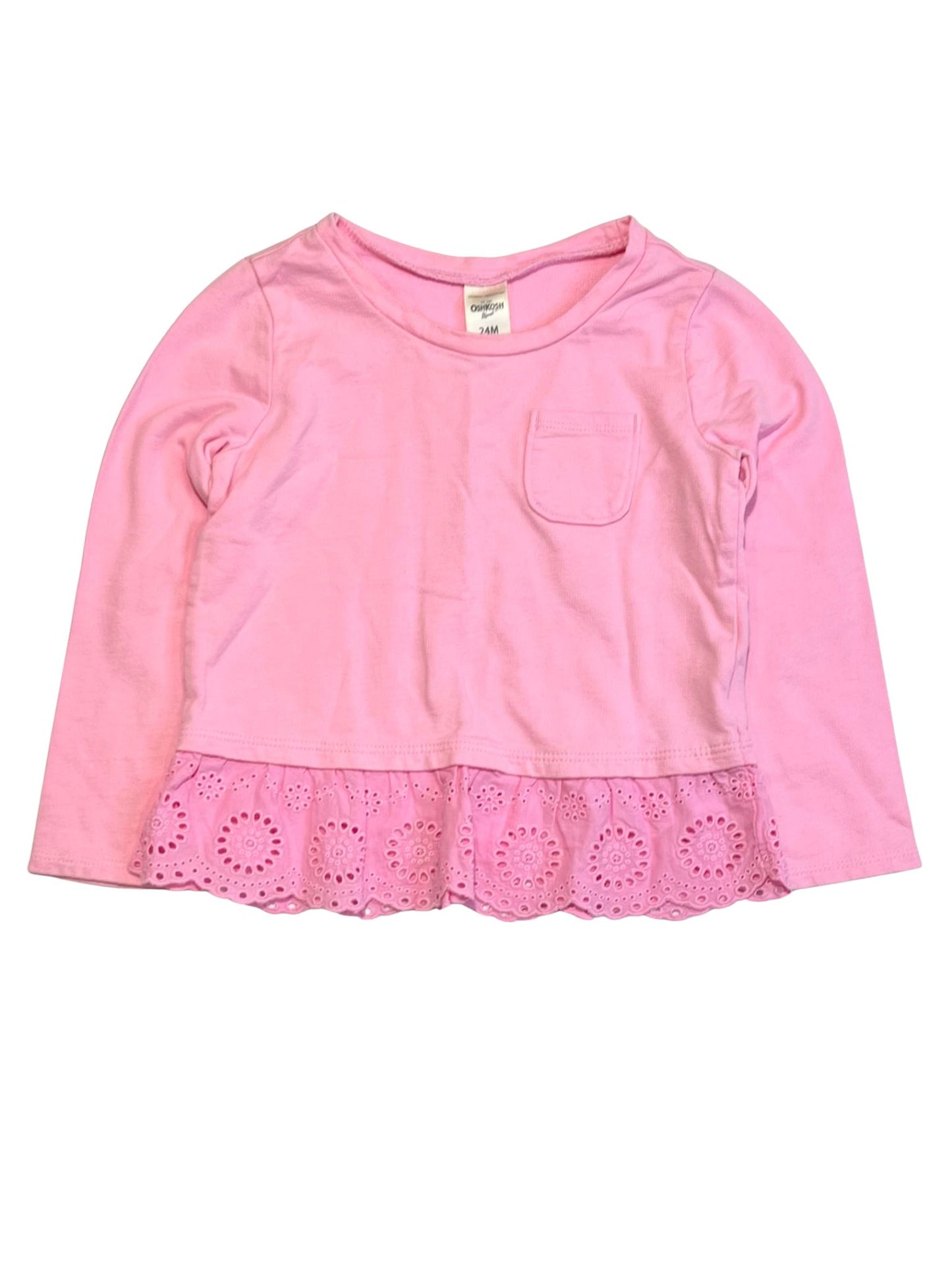 Pink peplum top - Size 2