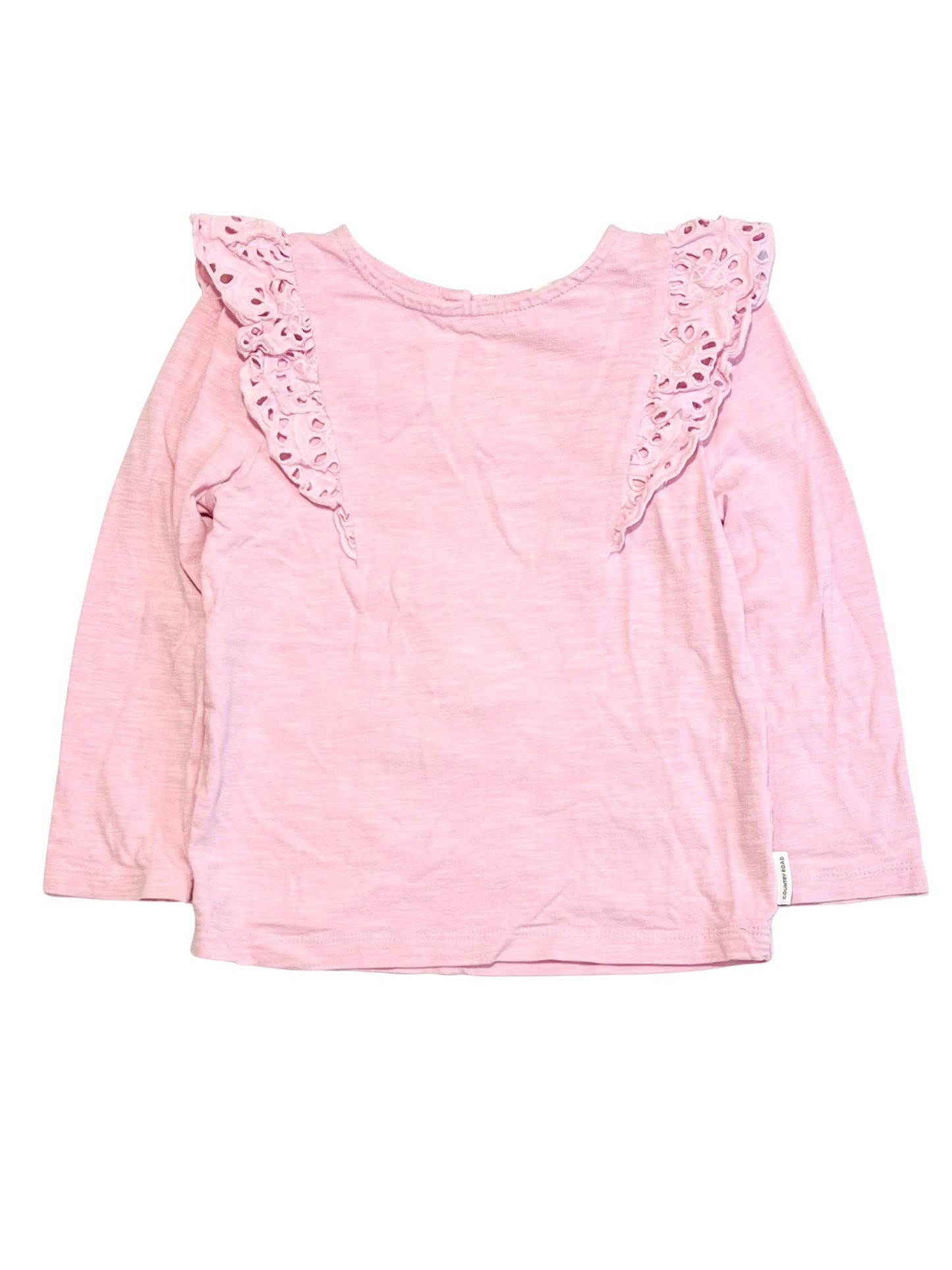 Pink ruffle top - Size 2
