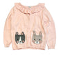 Bunny and cat cardigan - Size 2-3