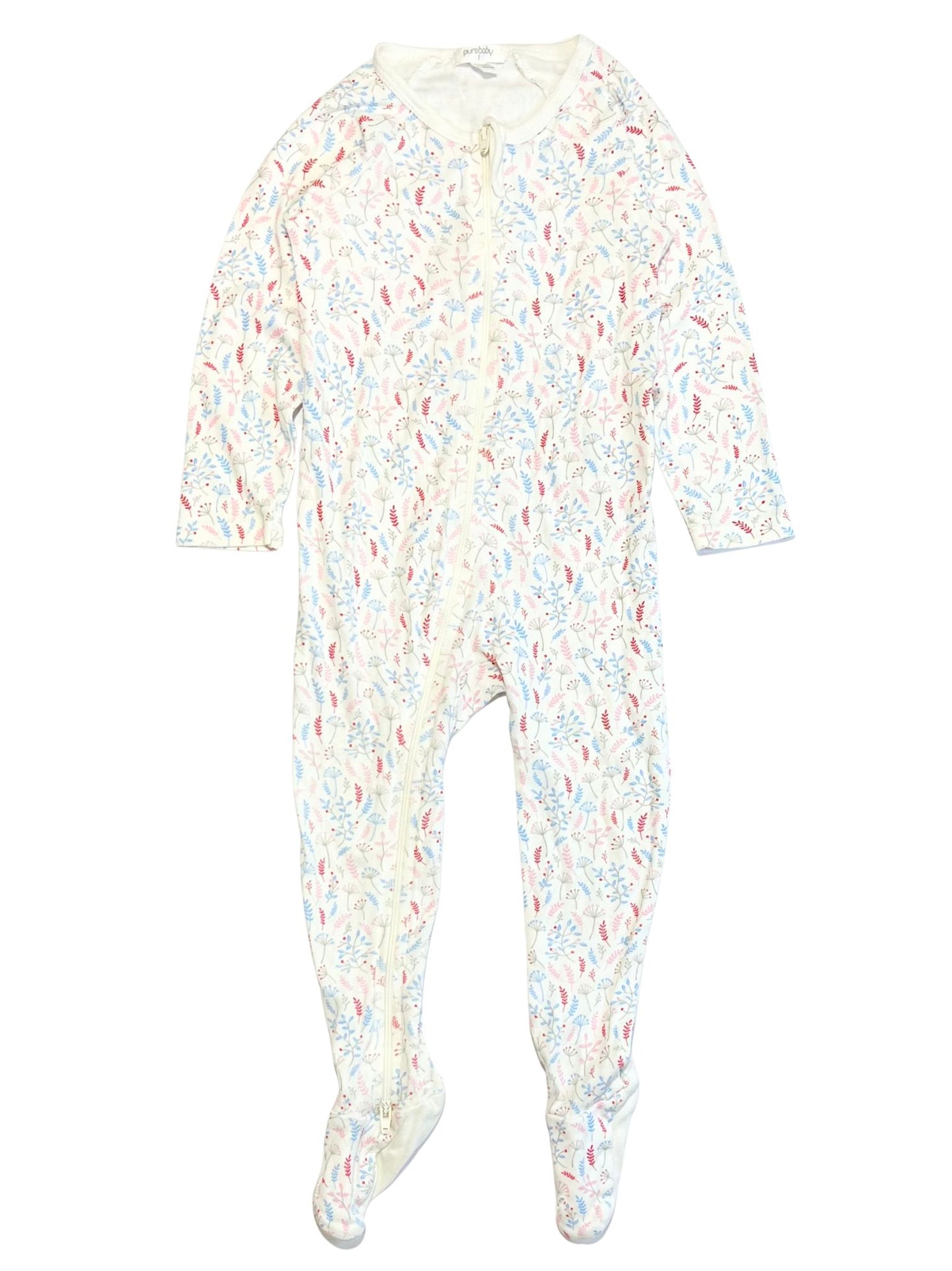 Leafy zip onesie - Size 1