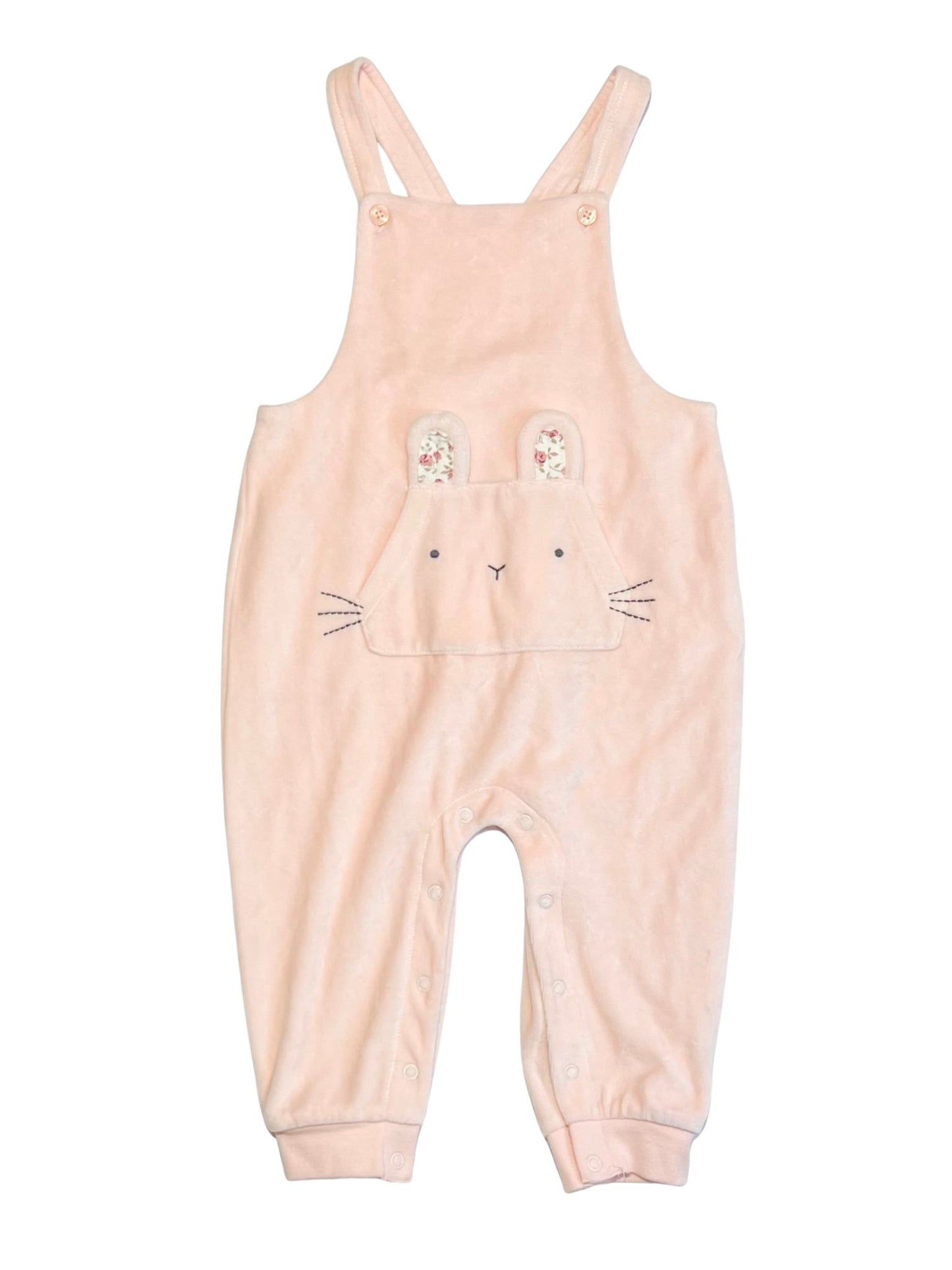 Pink velour overalls - Size 1