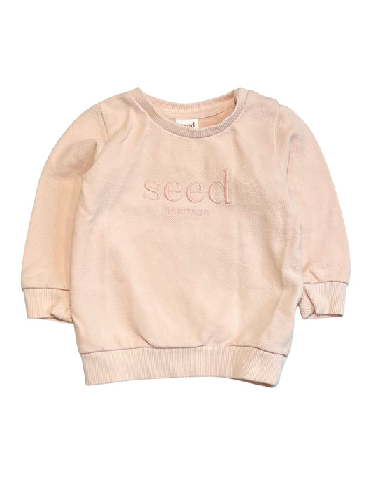 Pink waffle jumper - Size 0