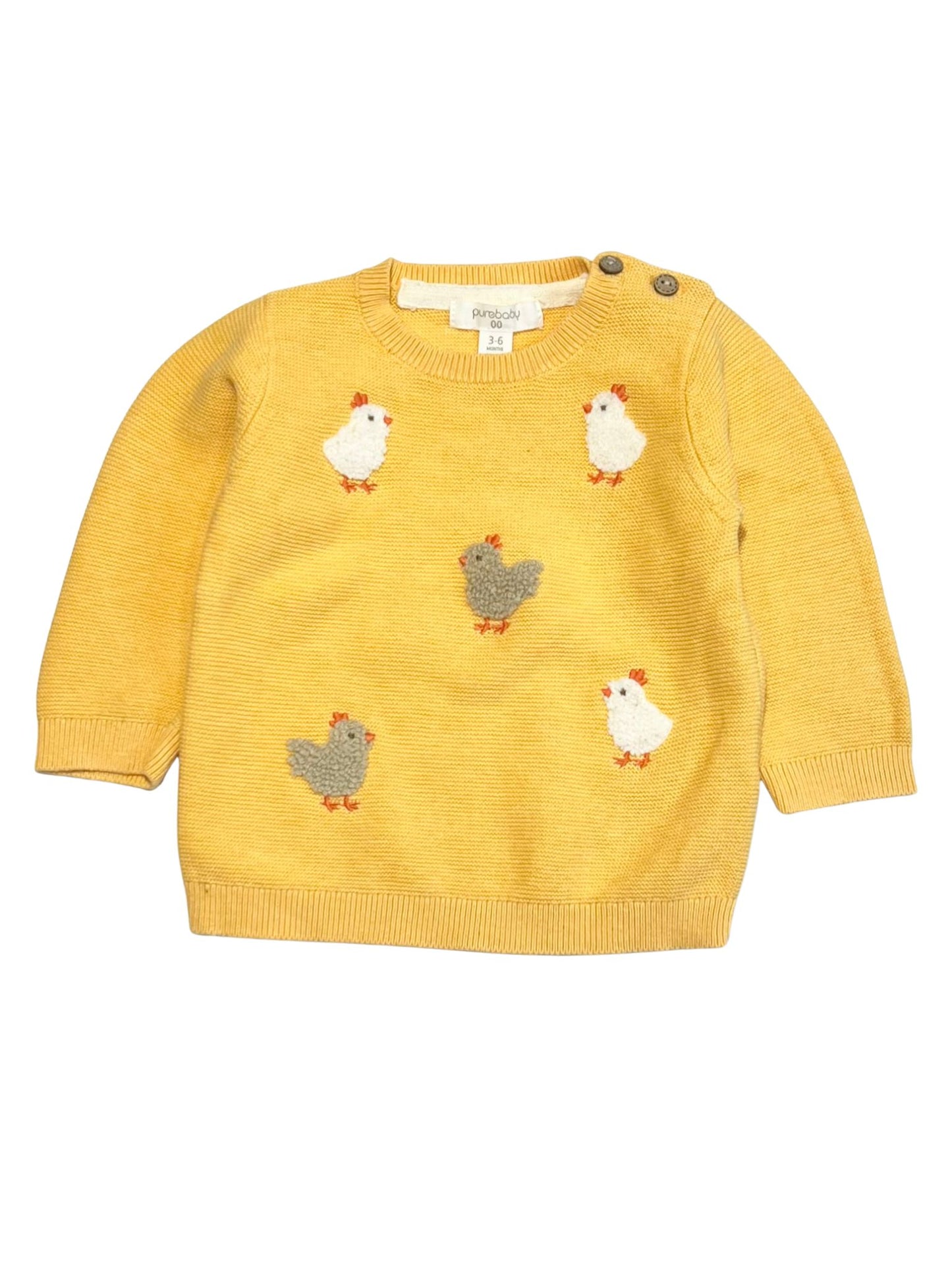 Yellow chicks knit jumper - Size 00
