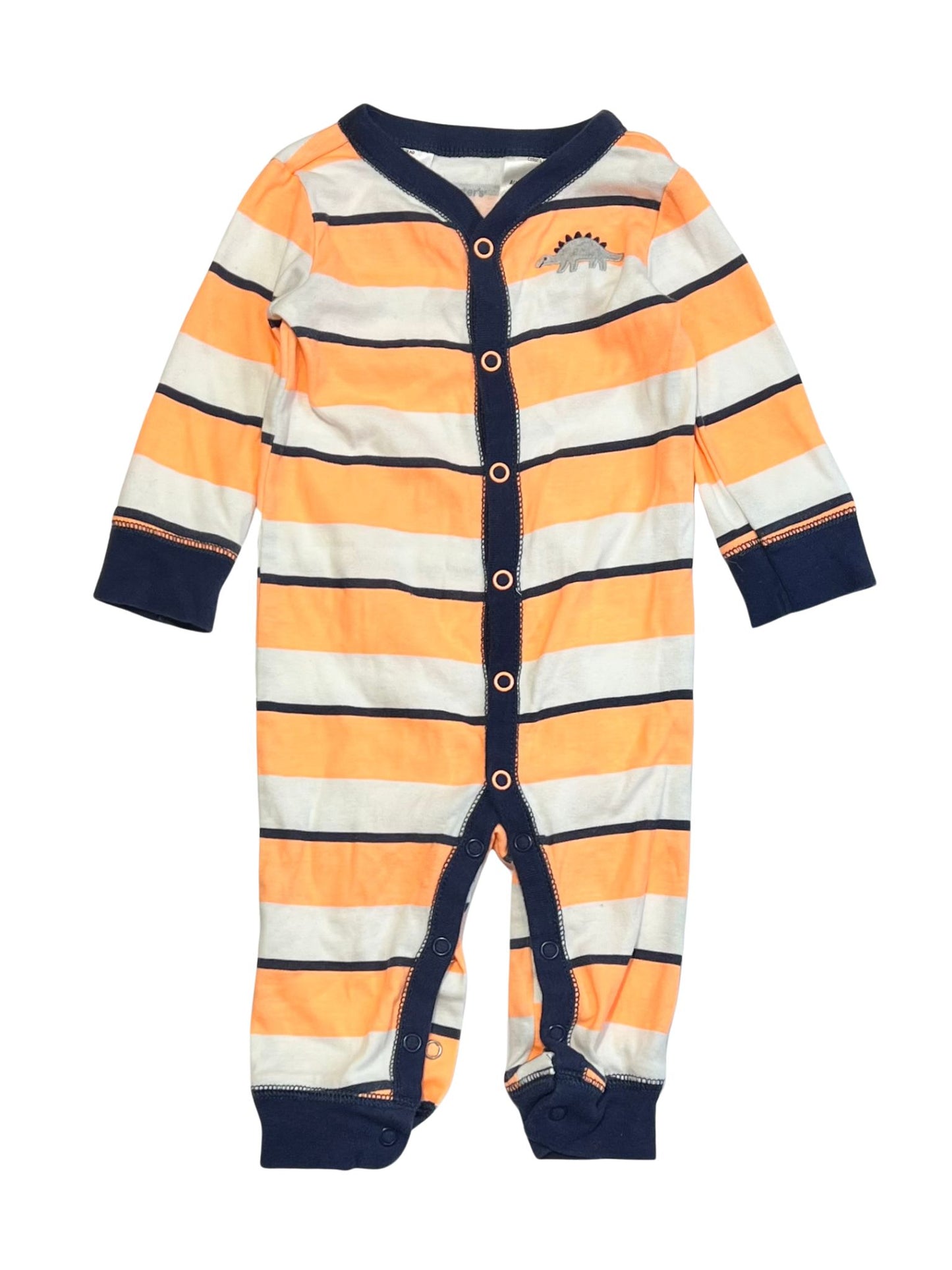 Striped dinosaur onesie - Size 00