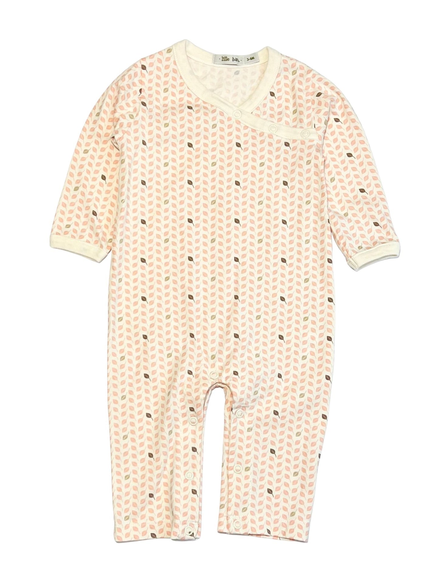 Pink leafy onesie - Size 00