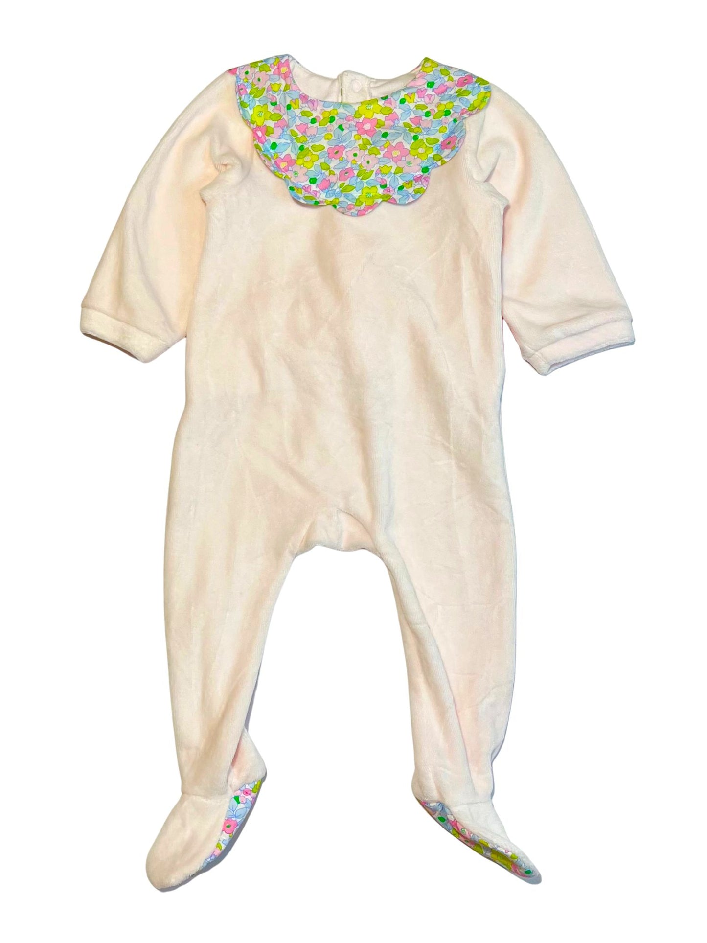 Pink velvet onesie - Size 00