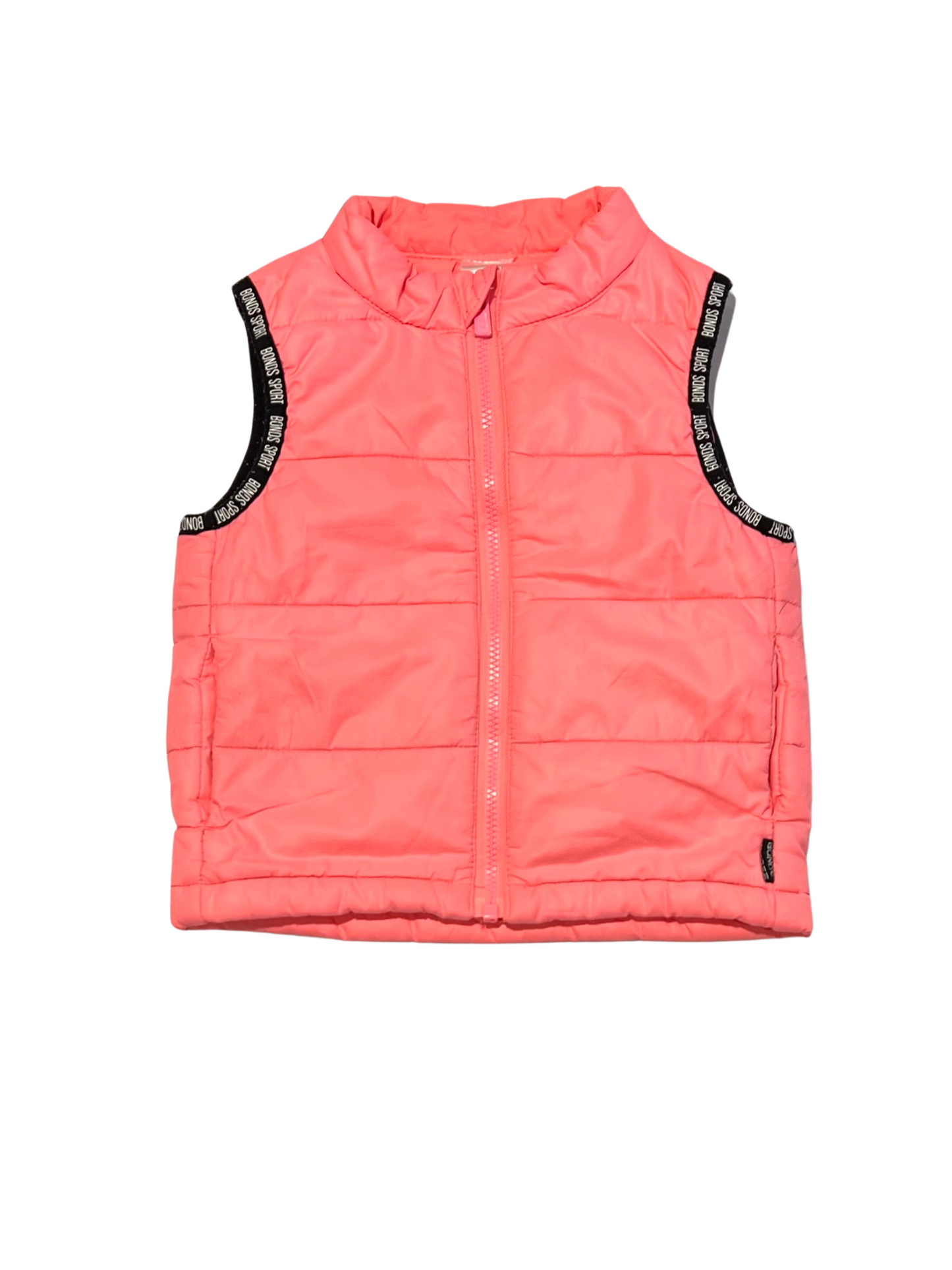 Fluro pink puffer vest - Size 0