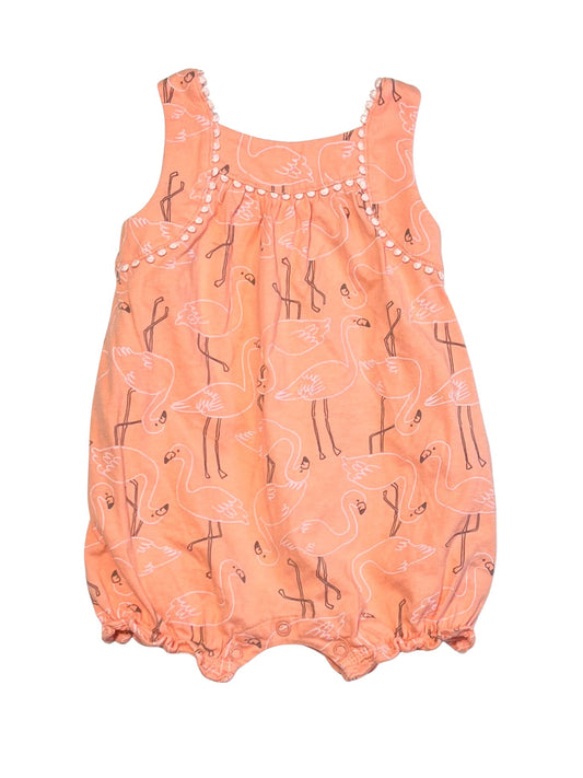 Jersey flamingo romper - Size 00