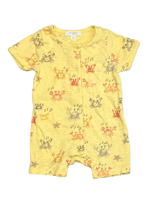 Yellow crab romper - Size 000