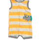 Striped hippo romper - Size 6-9 months
