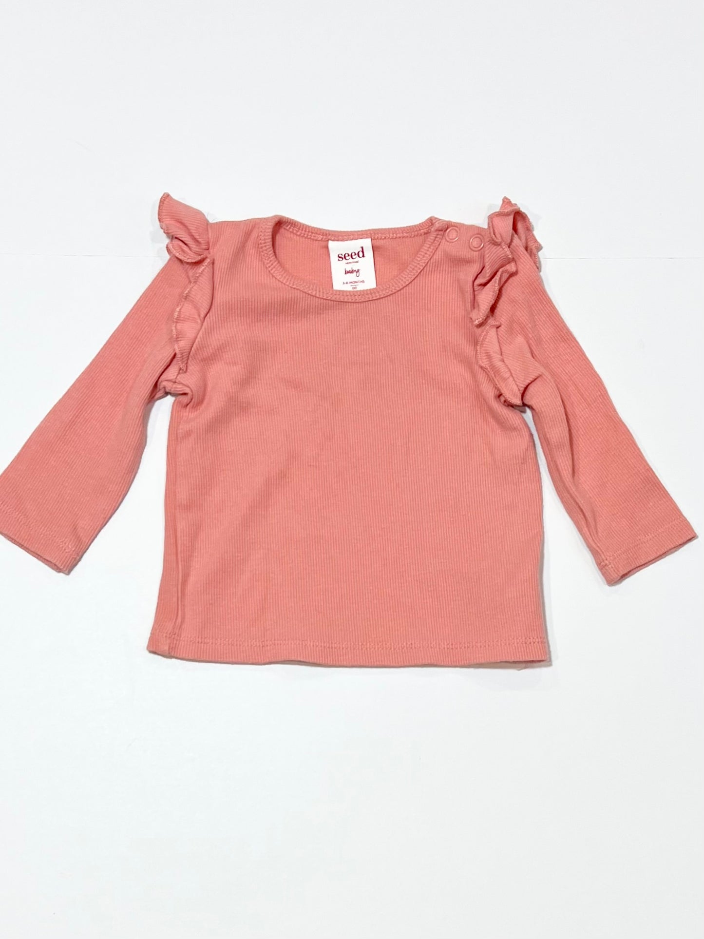 Pink ribbed top - Size 00