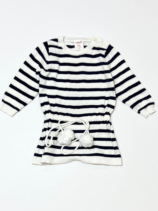 Striped knit dress - Size 00