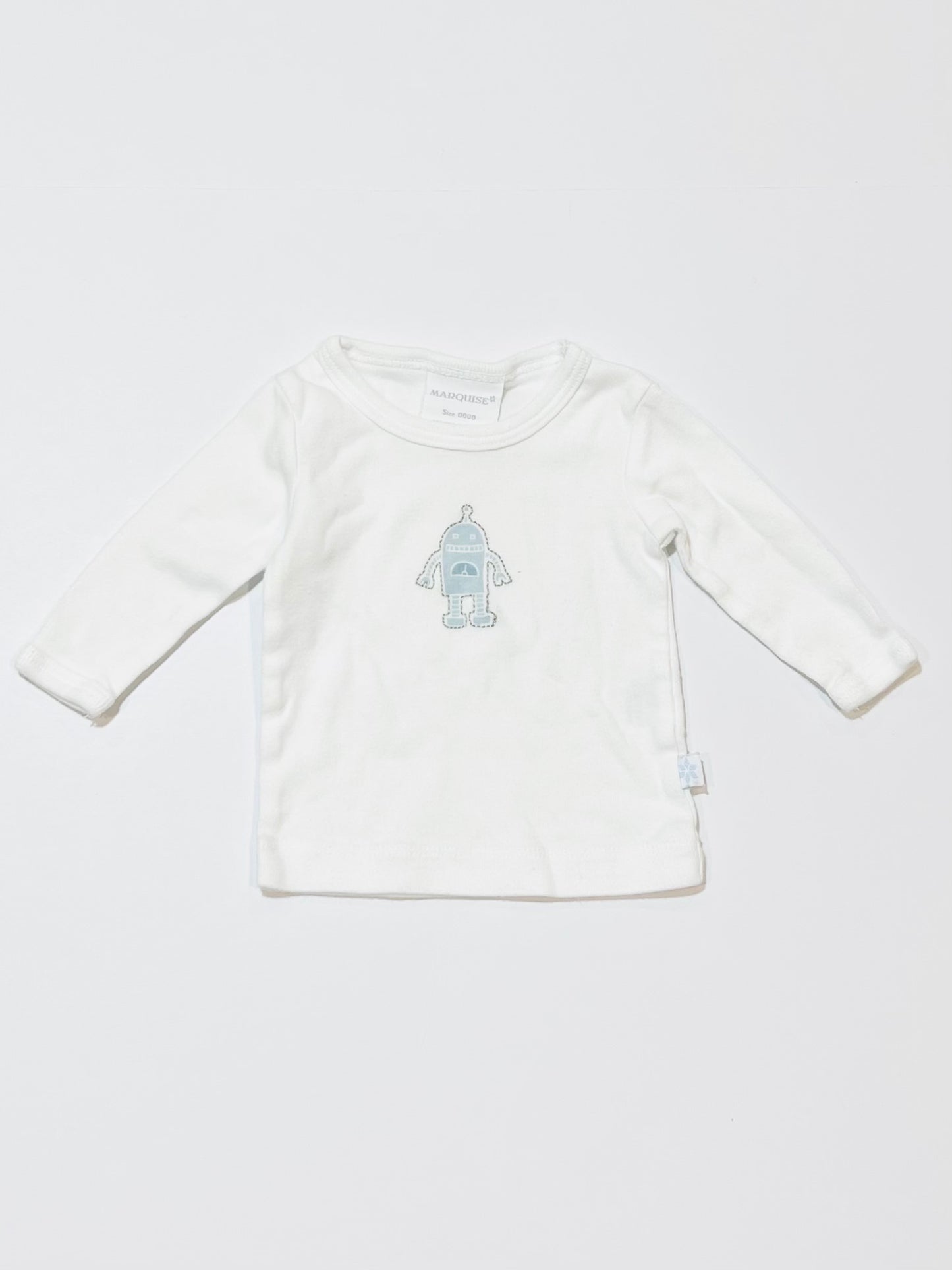 White robot top - Size 0000