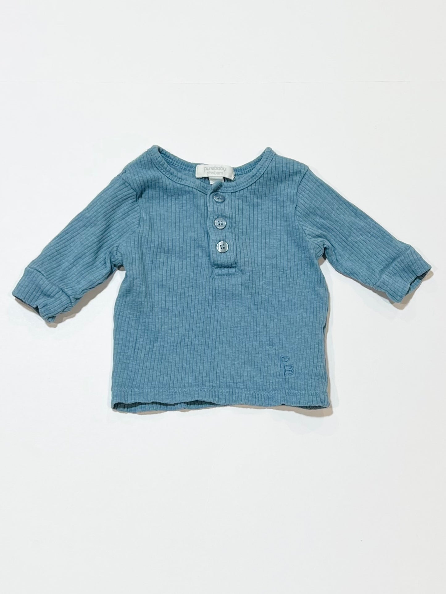 Ribbed henley top - Size 0000