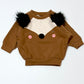 Brown fluffy sweater - Size 00