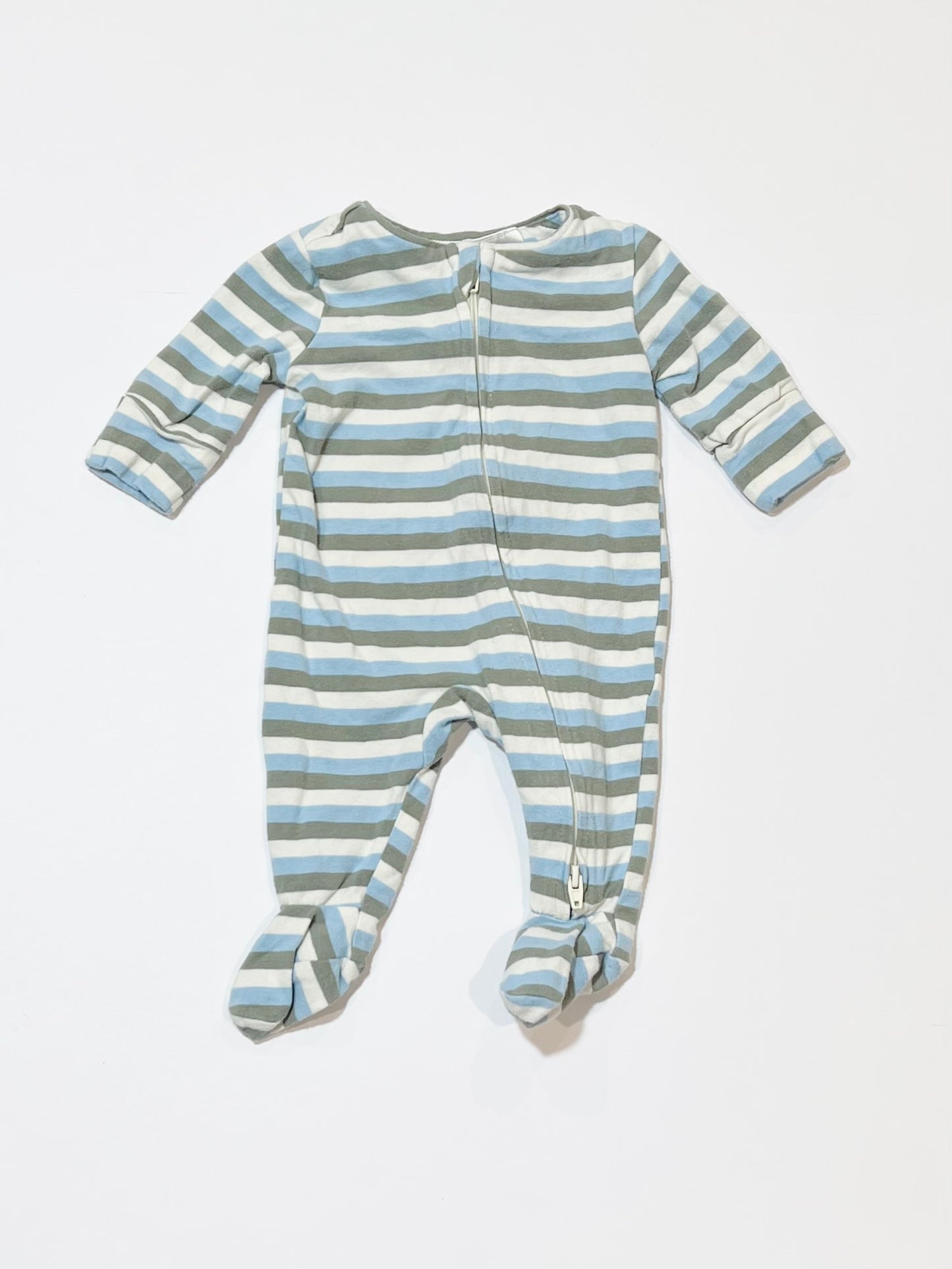 Striped zip onesie - Size 0000
